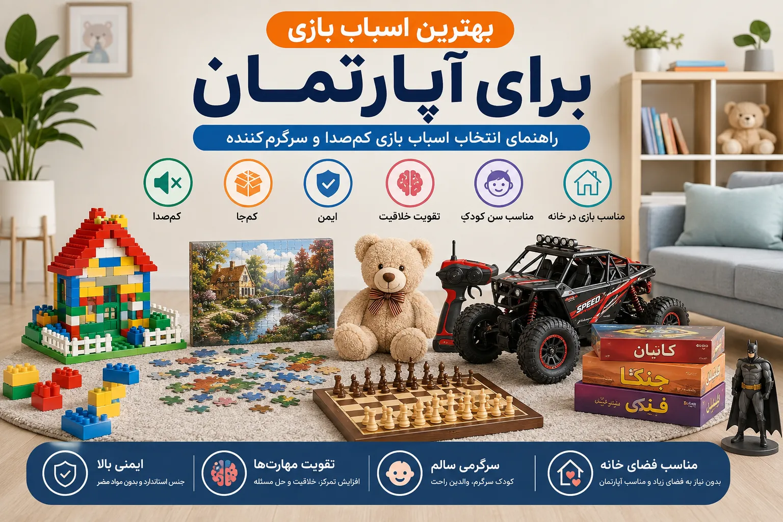 بهترین اسباب بازی برای آپارتمان | راهنمای خرید کم‌صدا