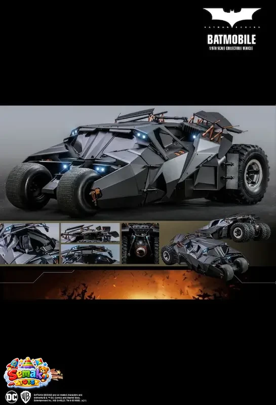 ماکت بتموبیل سه گانه دارک نایت قسمت بتمن بیگینز هات تویز 70 سانت مدل BATMOBILE THE DARK KNGHIT TRILOGYBATMAN BEGINS HOT TOYS