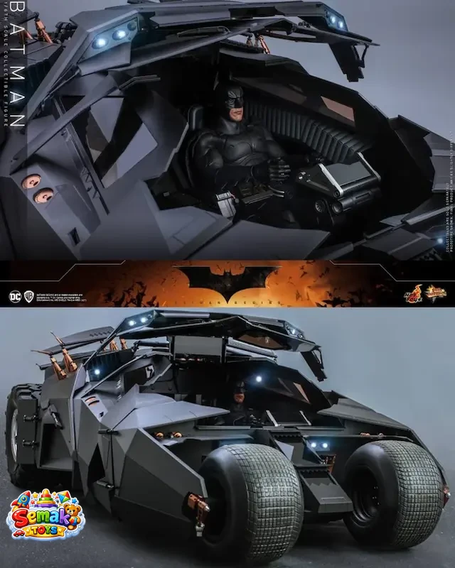 ماکت بتموبیل سه گانه دارک نایت قسمت بتمن بیگینز هات تویز 70 سانت مدل BATMOBILE THE DARK KNGHIT TRILOGYBATMAN BEGINS HOT TOYS